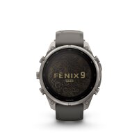 Garmin Fenix 9 Pro - 47 mm, Solar Sapphire kieselgrau/titan