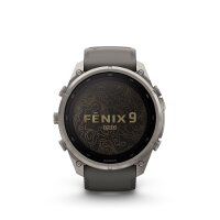 Garmin Fenix 9 Pro - 51 mm, Solar Sapphire kieselgrau/titan