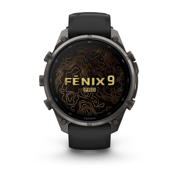 Garmin Fenix 9 Pro - inReach, 47mm DLC Titan schwarz/kieselgrau