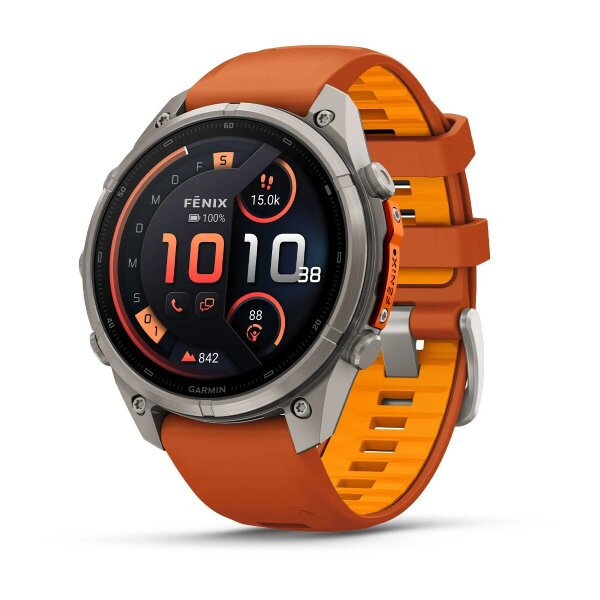 Garmin Fenix 9 Pro - 47 mm, Amoled Sapphire titan/autumn orange