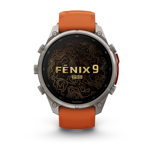 Garmin Fenix 9 Pro - inReach, 47mm titan/autumn orange/spark orange