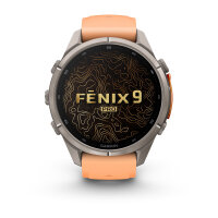 Garmin Fenix 9 Pro - inReach, 43mm titan/shell pink/autumn orange