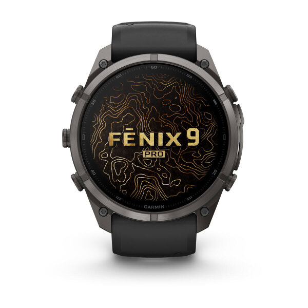 Garmin Fenix 9 Pro - inReach, 51mm DLC Titan schwarz/kieselgrau