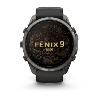 Garmin Fenix 9 Pro - 51 mm, Amoled Sapphire DLC Titan schwarz/kieselgrau