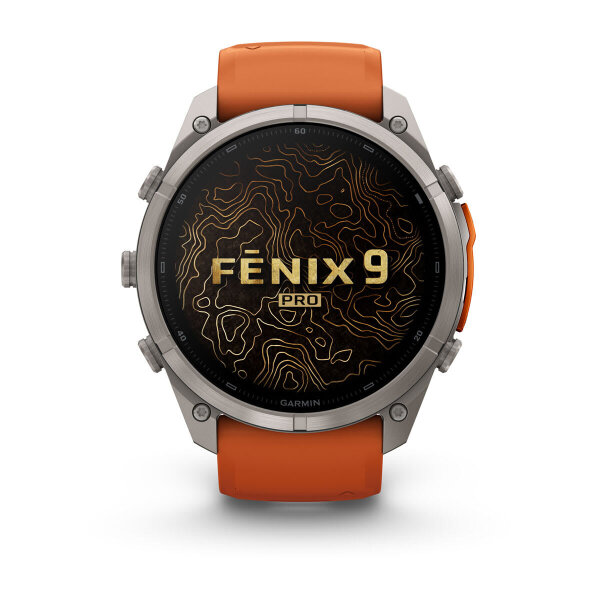 Garmin Fenix 9 Pro - inReach, 51mm titan/autumn orange/spark orange